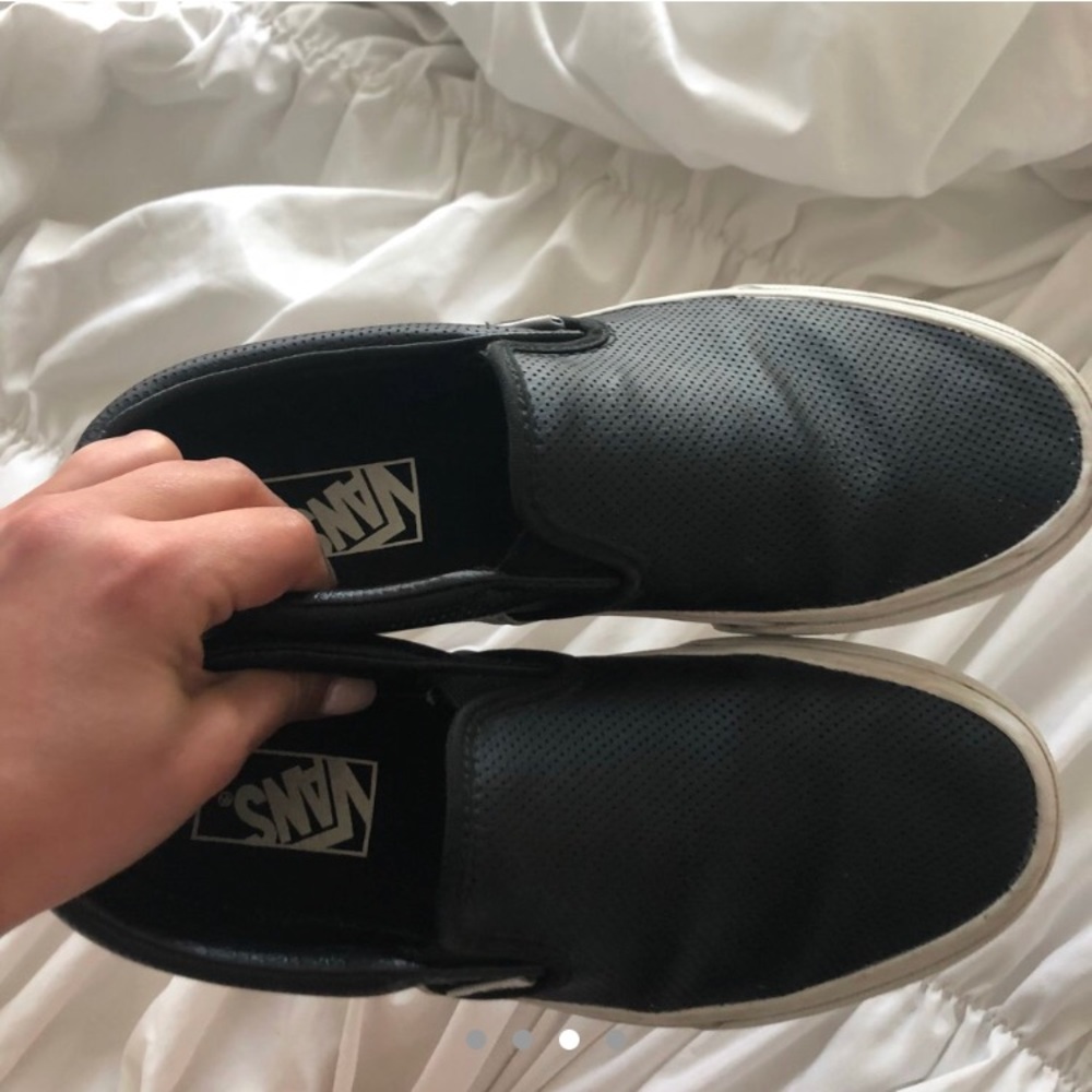 Black slip on vans!